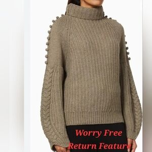 Jolslin Gemma Merino Wool Blend Turtleneck Sweater Rare
